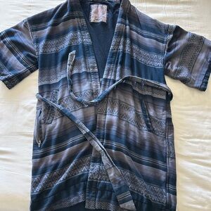 California Cowboy Robe: Men's El Girabaldi Blue pattern